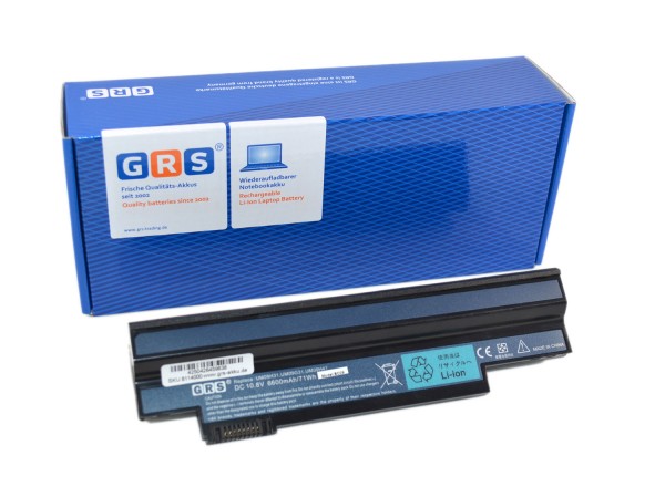 Akku Aspire one 532h, UM09H31, UM09H36, UM09H41, 6600mAh/71Wh 10.8V