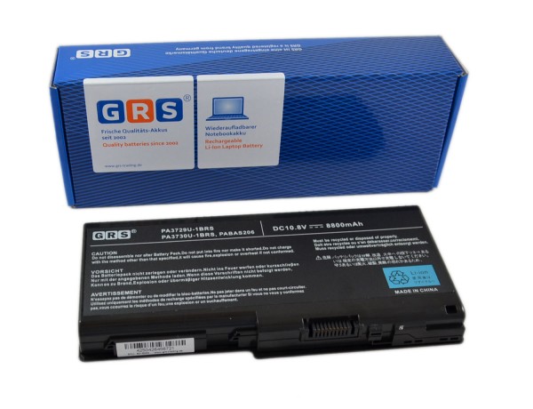 Akku Toshiba Satellite P500, P505, PA3730U-1BAS, PABAS207, 8800mAh,10,8V