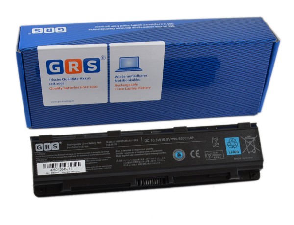 Akku Toshiba C855, C850, C805, C50, PA5024U-1BRS, 6600mAh, 10,8V